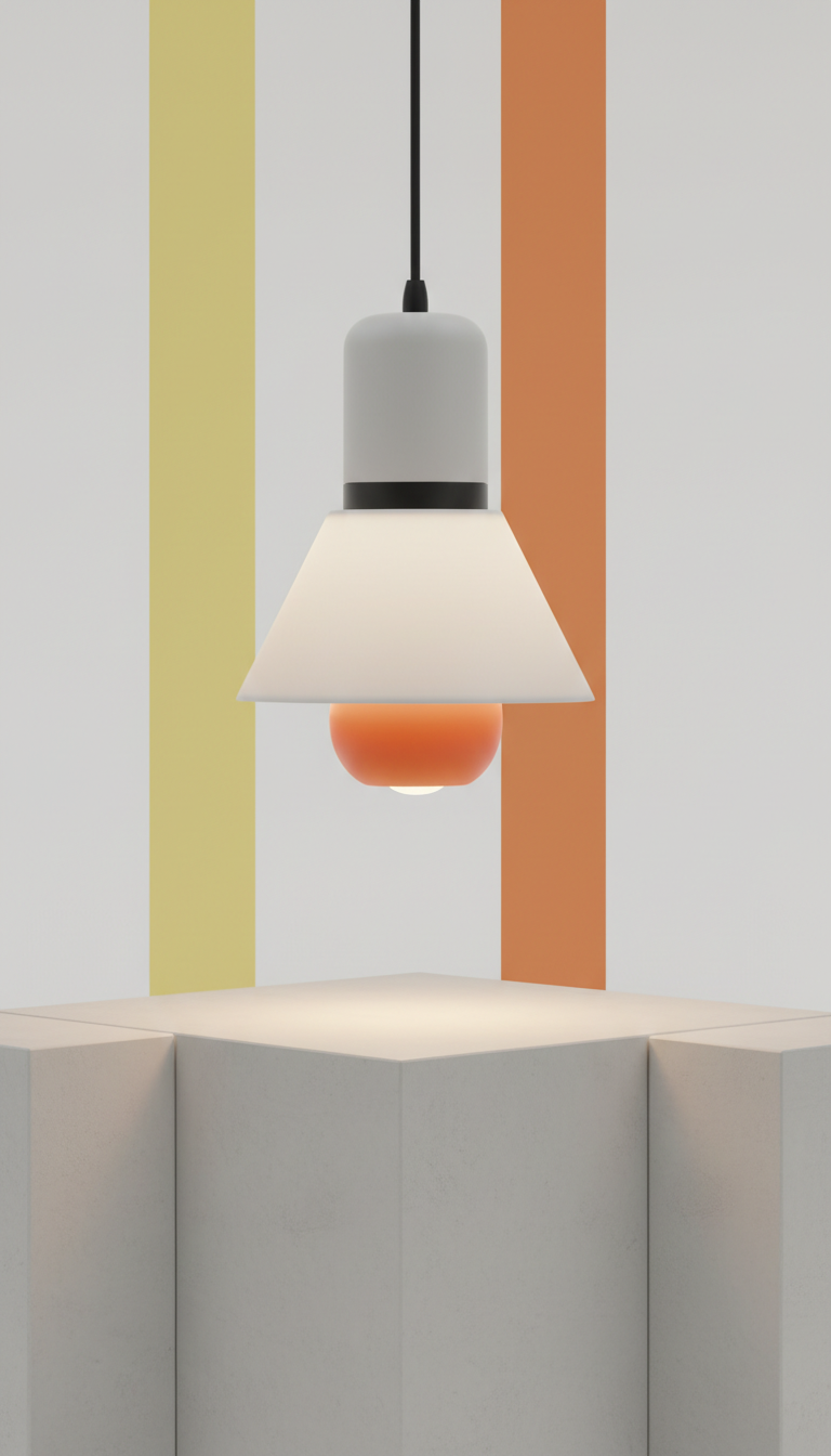 Plug-in Pendelleuchte mit Glasdiffusor