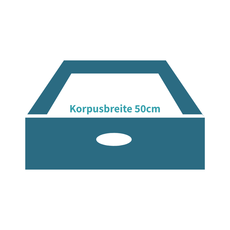 Hier findest du Besteckeinsätze für Schubladen mit einer Korpusbreite von 50 cm