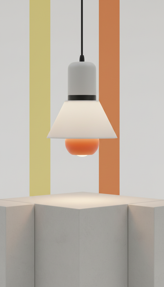 Plug-in Pendelleuchte mit Glasdiffusor