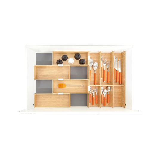 Rockenhausen Besteckkasten Set 1 Move - Besteckeinsatz aus Holz, Eiche