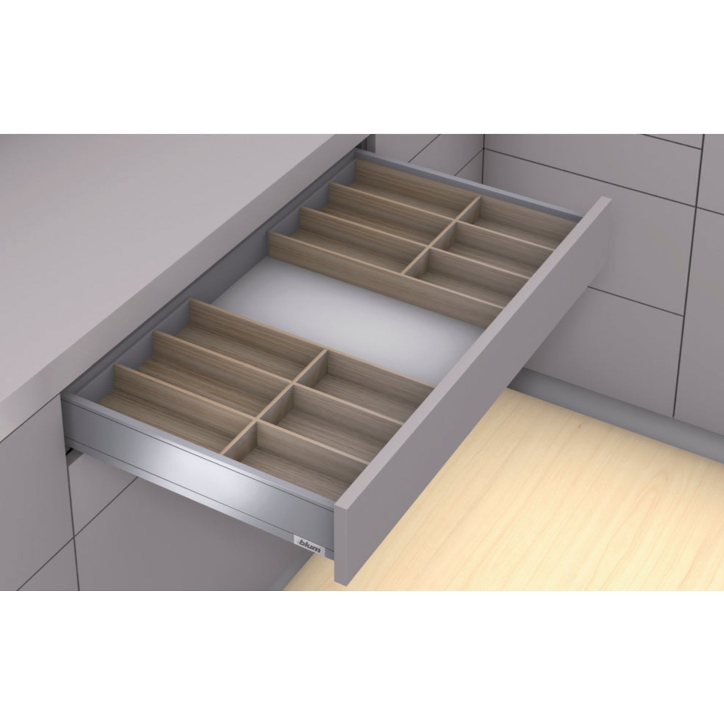 Blum Ambia-Line Schubladeneinsatz für Nennlänge von 270-400mm, Holzdesign