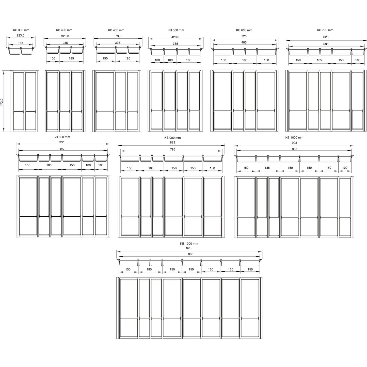 Ninka Besteckeinsatz Set Cuisio - Besteckkasten graphit für Tandembox KB
