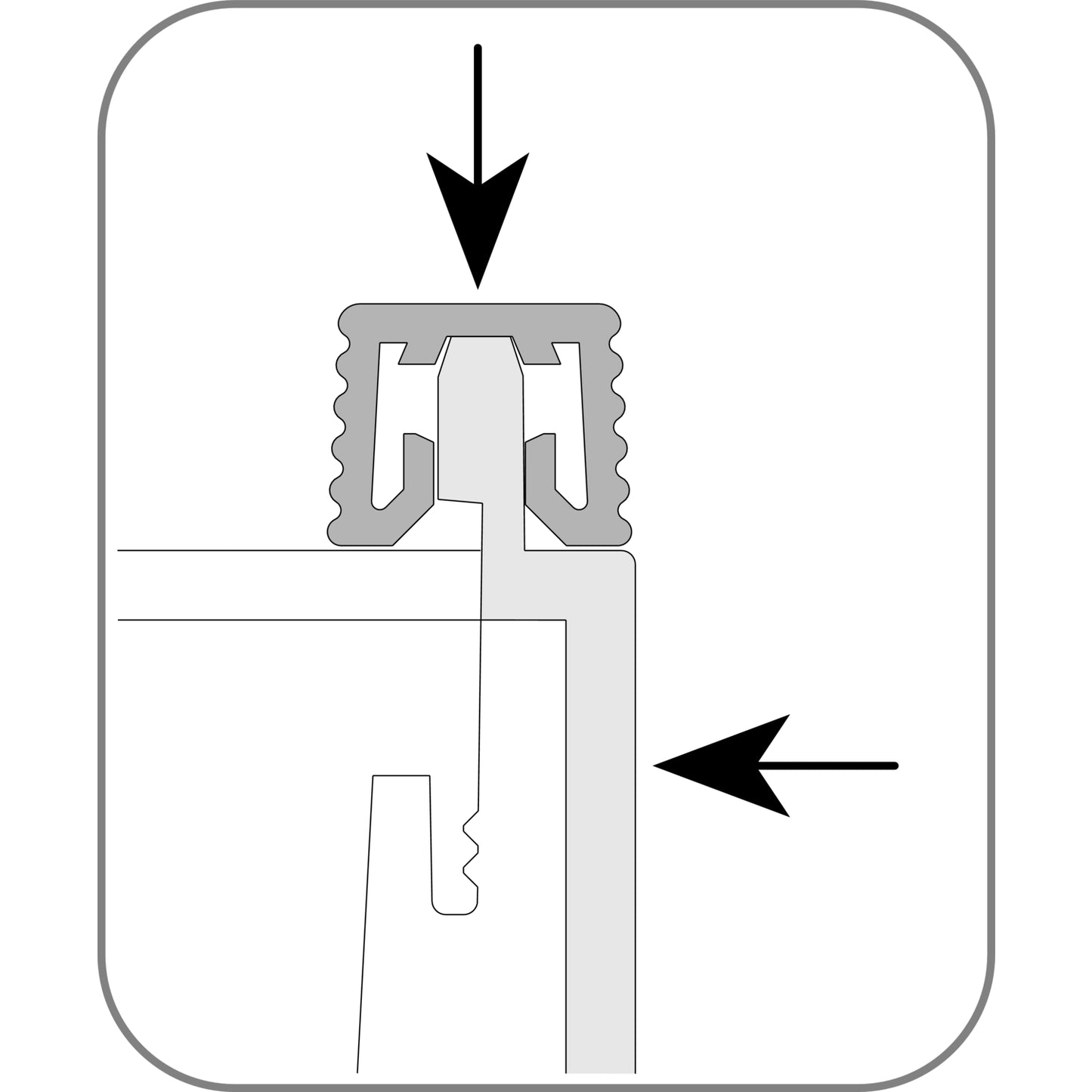 Ninka Seitenabschlusswand für Besteckeinsatz Cuisio Kunststoff